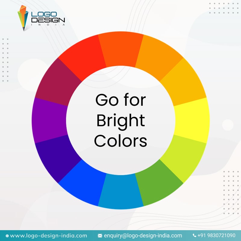 bright colors in logo